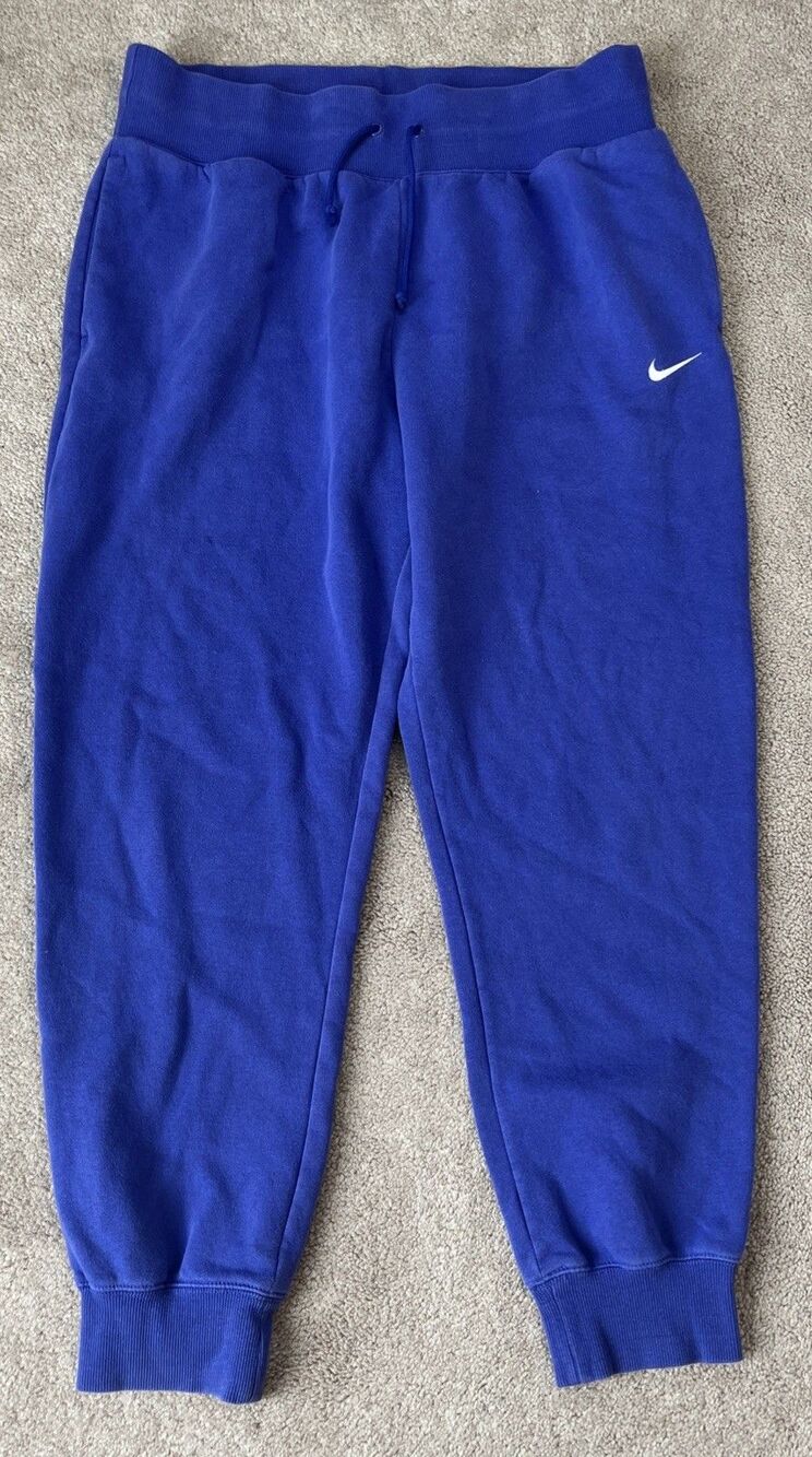 Nike Joggers Womens XL Sportswear Phoenix Fleece High Waisted Oversized Blue